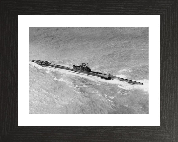 HMS Tiptoe (P332) Photo Print - From Above - Royal Navy T Class Submarine Posters, Prints, & Visual Artwork Hampshire Prints 10 x 8 Black Frame Yes