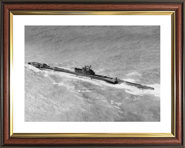 HMS Tiptoe (P332) Photo Print - From Above - Royal Navy T Class Submarine Posters, Prints, & Visual Artwork Hampshire Prints 10 x 8 Classic Frame Yes