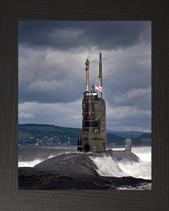 HMS Tireless (S88) Trafalgar Class Submarine Photo Print Port Bow View Royal Navy Wall Art Naval Decor Posters, Prints, & Visual Artwork Hampshire Prints 10 x 8 Black Frame No