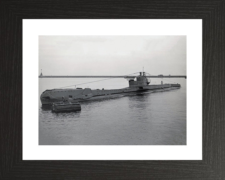 HMS Torbay (N79) Photo Print - At a Buoy - Royal Navy T Class Submarine Posters, Prints, & Visual Artwork Hampshire Prints 10 x 8 Black Frame Yes