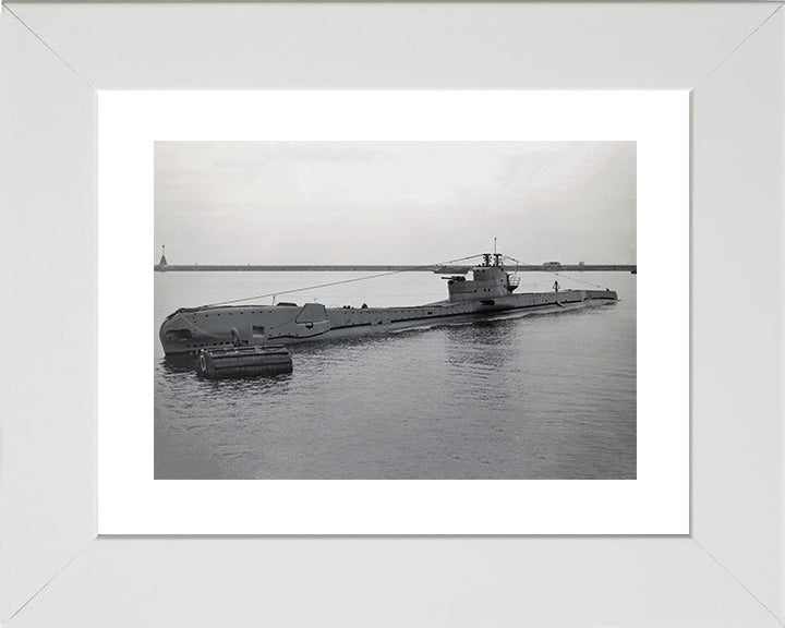 HMS Torbay (N79) Photo Print - At a Buoy - Royal Navy T Class Submarine Posters, Prints, & Visual Artwork Hampshire Prints 10 x 8 White Frame Yes