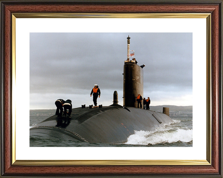 HMS Trafalgar (S107) Photo Print - Port Bow View - Royal Navy Trafalgar Class Submarine Posters, Prints, & Visual Artwork Hampshire Prints 10 x 8 Classic Frame Yes