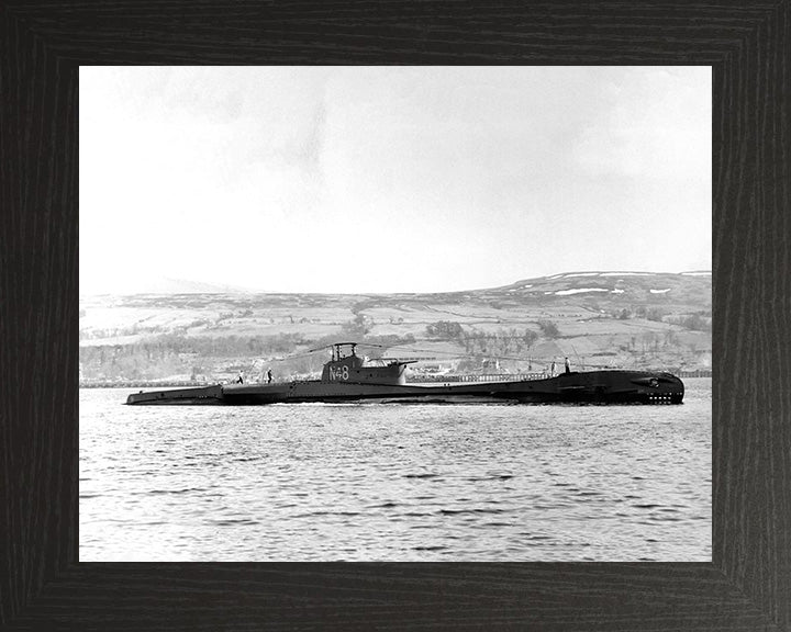 HMS Traveller (N48) Photo Print - Starboard View - Royal Navy T Class Submarine Posters, Prints, & Visual Artwork Hampshire Prints 10 x 8 Black Frame No