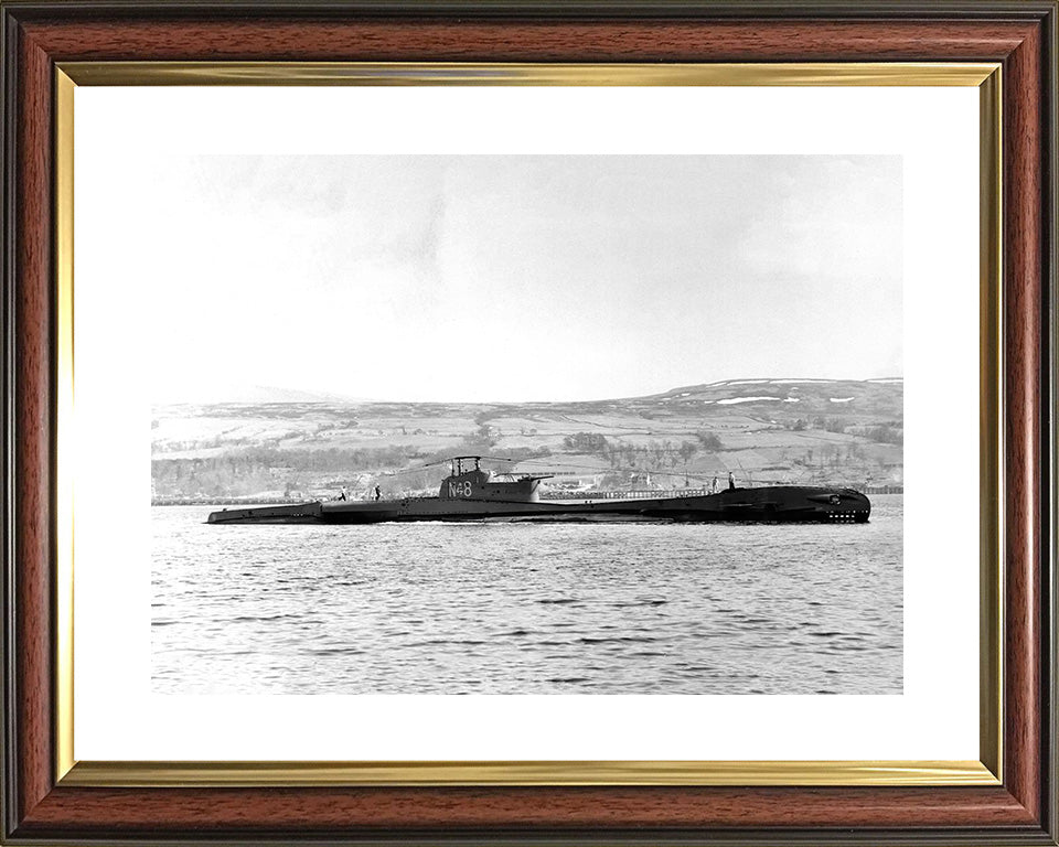 HMS Traveller (N48) Photo Print - Starboard View - Royal Navy T Class Submarine Posters, Prints, & Visual Artwork Hampshire Prints 10 x 8 Classic Frame Yes