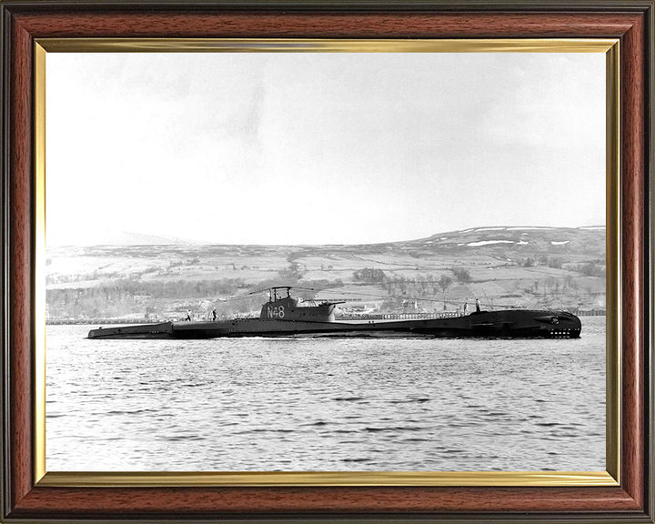 HMS Traveller (N48) Photo Print - Starboard View - Royal Navy T Class Submarine Posters, Prints, & Visual Artwork Hampshire Prints 10 x 8 Classic Frame No