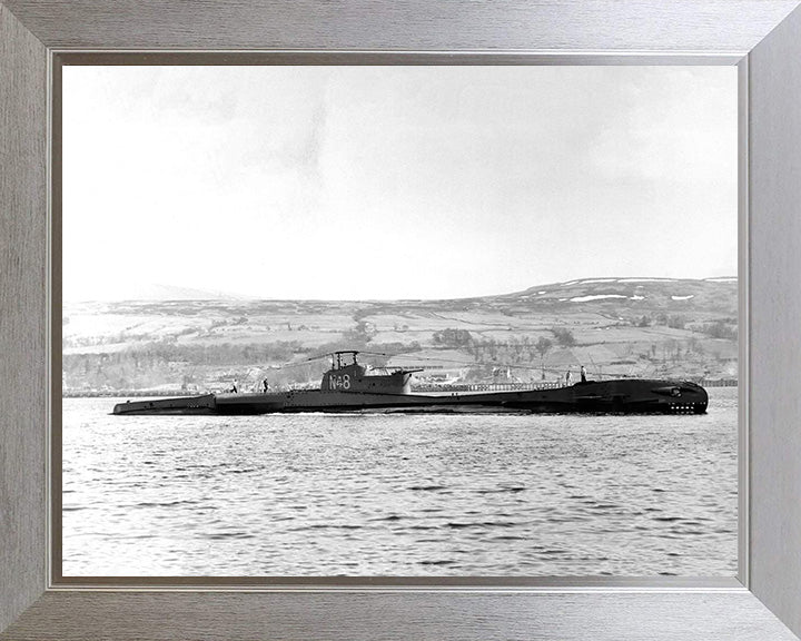 HMS Traveller (N48) Photo Print - Starboard View - Royal Navy T Class Submarine Posters, Prints, & Visual Artwork Hampshire Prints 10 x 8 Silver Frame No