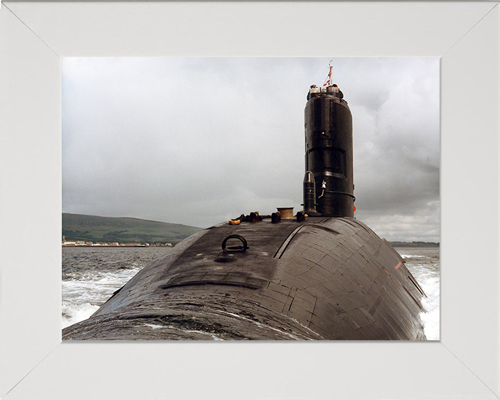 HMS Trenchant (S91) Trafalgar Class Submarine Photo Print Clyde 1993 Royal Navy Wall Art Naval Decor Posters, Prints, & Visual Artwork Hampshire Prints 10 x 8 White Frame No
