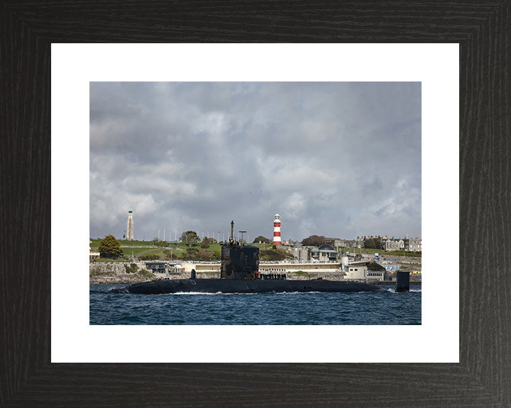 HMS Trenchant (S91) Photo Print - Plymouth - Royal Navy Trafalgar Class Submarine Posters, Prints, & Visual Artwork Hampshire Prints 10 x 8 Black Frame Yes