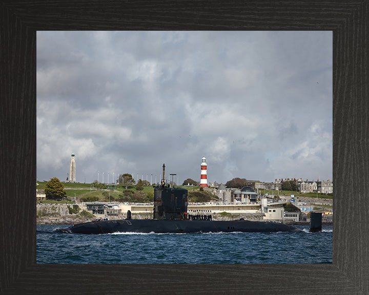 HMS Trenchant (S91) Photo Print - Plymouth - Royal Navy Trafalgar Class Submarine Posters, Prints, & Visual Artwork Hampshire Prints 10 x 8 Black Frame No
