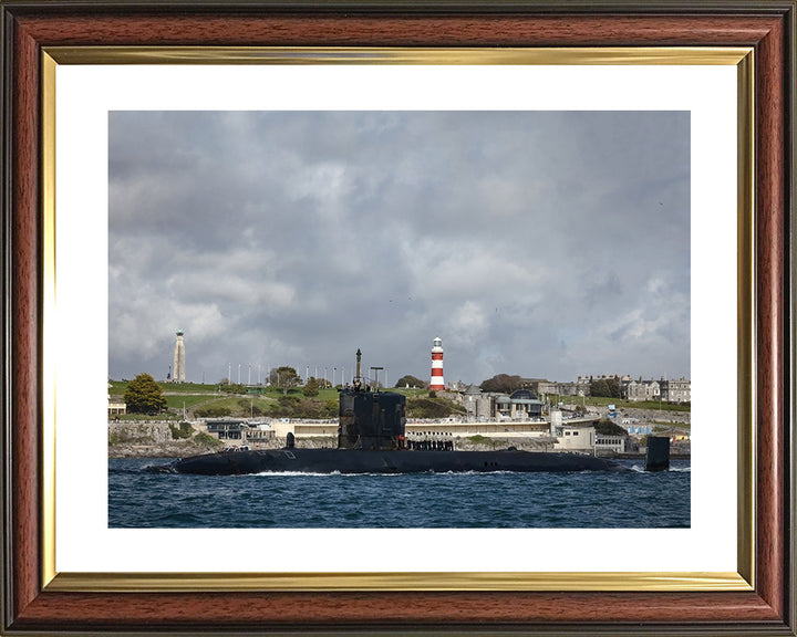 HMS Trenchant (S91) Photo Print - Plymouth - Royal Navy Trafalgar Class Submarine Posters, Prints, & Visual Artwork Hampshire Prints 10 x 8 Classic Frame Yes
