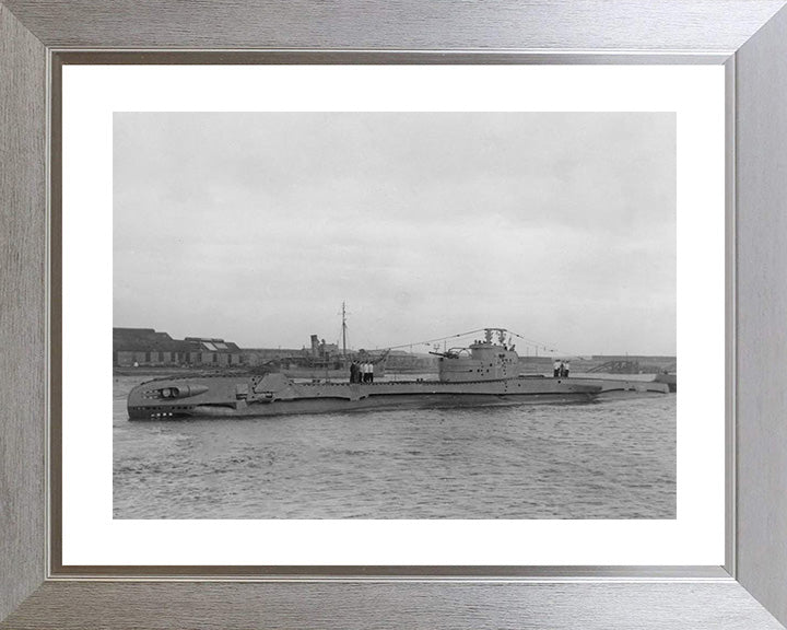 HMS Trespasser (P312) Photo Print - Port Side View - Royal Navy T Class Submarine Posters, Prints, & Visual Artwork Hampshire Prints 10 x 8 Silver Frame Yes
