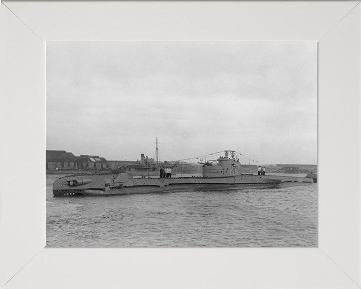HMS Trespasser (P312) Photo Print - Port Side View - Royal Navy T Class Submarine Posters, Prints, & Visual Artwork Hampshire Prints 10 x 8 White Frame No