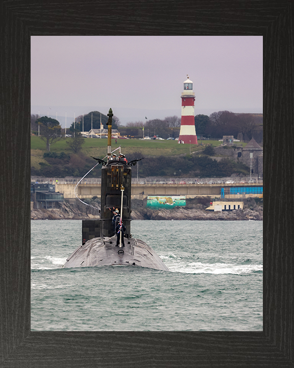 HMS Triumph (S93) Photo Print - Devonport 2024 - Royal Navy Trafalgar Class Submarine Posters, Prints, & Visual Artwork Hampshire Prints 10 x 8 Black Frame No