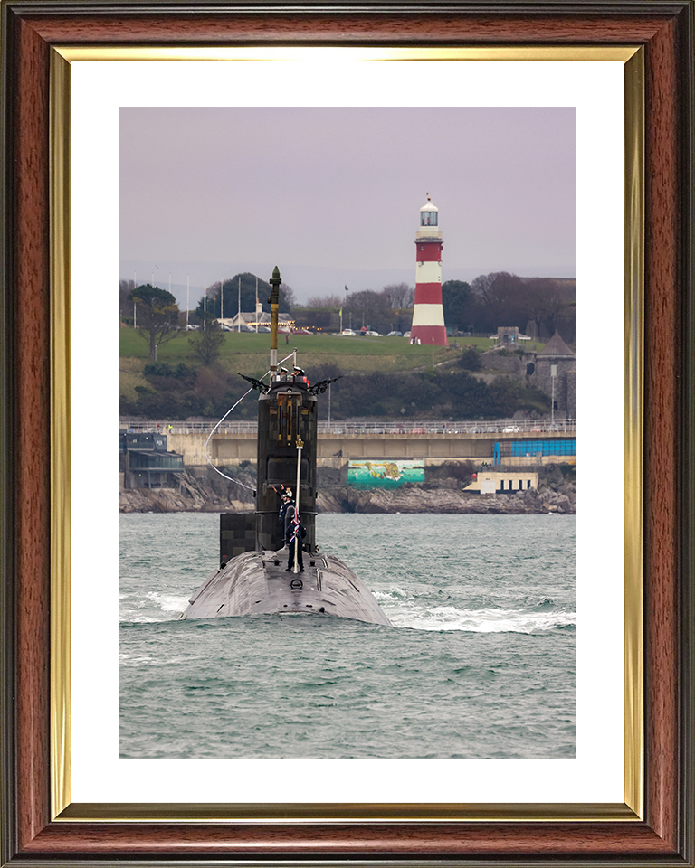 HMS Triumph (S93) Photo Print - Devonport 2024 - Royal Navy Trafalgar Class Submarine Posters, Prints, & Visual Artwork Hampshire Prints 10 x 8 Classic Frame Yes