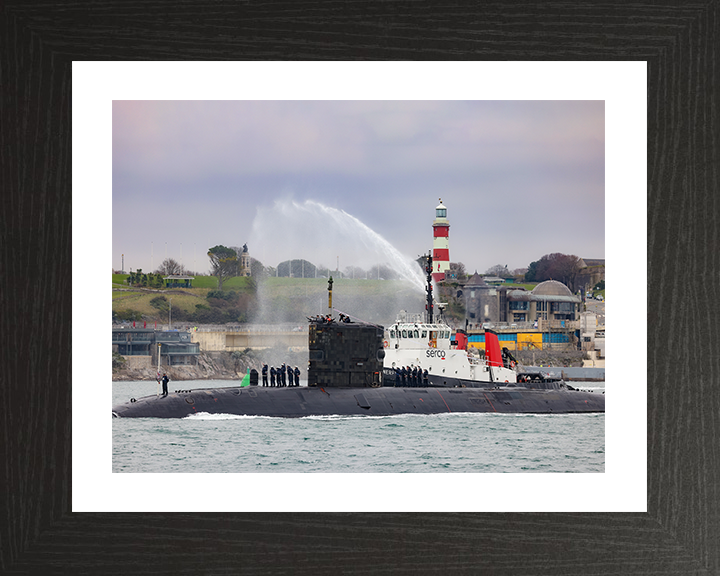 HMS Triumph (S93) Photo Print - Devonport Dec 2024 - Royal Navy Trafalgar Class Submarine Posters, Prints, & Visual Artwork Hampshire Prints 10 x 8 Black Frame Yes
