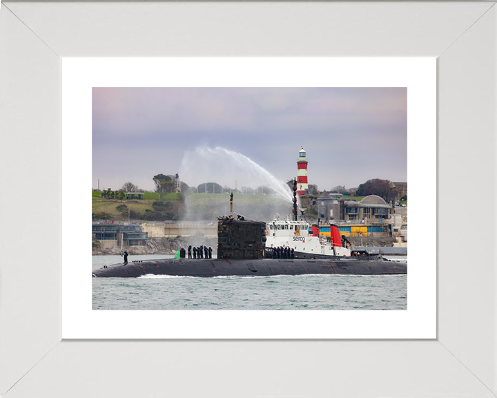 HMS Triumph (S93) Photo Print - Devonport Dec 2024 - Royal Navy Trafalgar Class Submarine Posters, Prints, & Visual Artwork Hampshire Prints 10 x 8 White Frame Yes