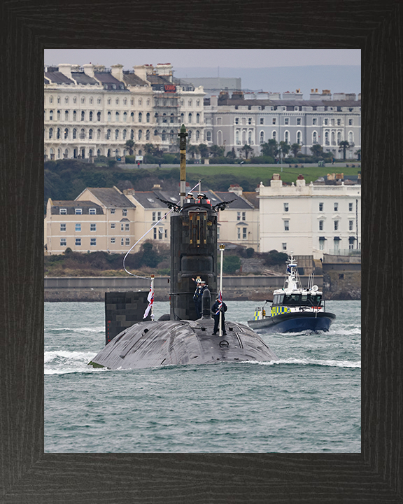 HMS Triumph (S93) Photo Print - Pays Off 2024 - Royal Navy Trafalgar Class Submarine Posters, Prints, & Visual Artwork Hampshire Prints 10 x 8 Black Frame No