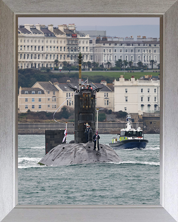 HMS Triumph (S93) Photo Print - Pays Off 2024 - Royal Navy Trafalgar Class Submarine Posters, Prints, & Visual Artwork Hampshire Prints 10 x 8 Silver Frame No