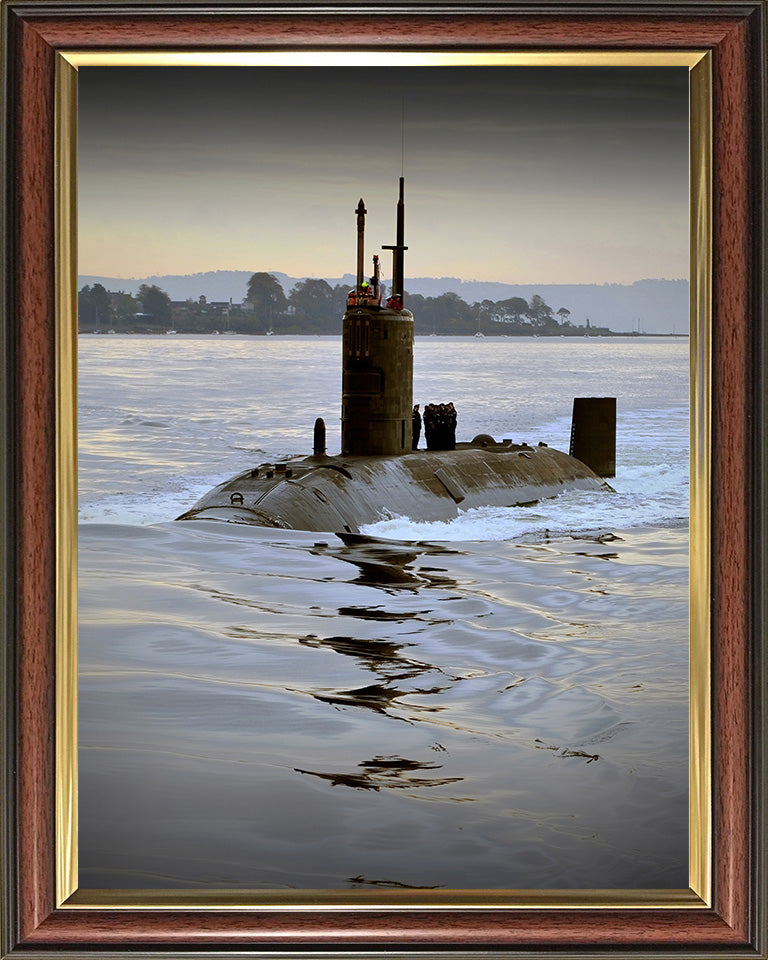 HMS Triumph (S93) Photo Print - Port Bow View - Royal Navy Trafalgar Class Submarine Posters, Prints, & Visual Artwork Hampshire Prints 10 x 8 Classic Frame No