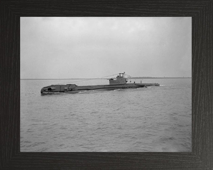 HMS Trump (P333) Photo Print - High Port Side View - Royal Navy T Class Submarine Posters, Prints, & Visual Artwork Hampshire Prints 10 x 8 Black Frame No
