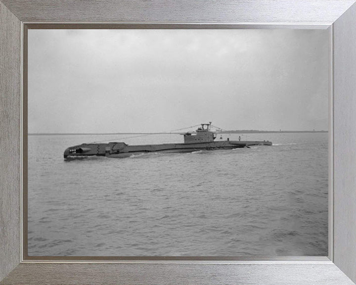 HMS Trump (P333) Photo Print - High Port Side View - Royal Navy T Class Submarine Posters, Prints, & Visual Artwork Hampshire Prints 10 x 8 Silver Frame No