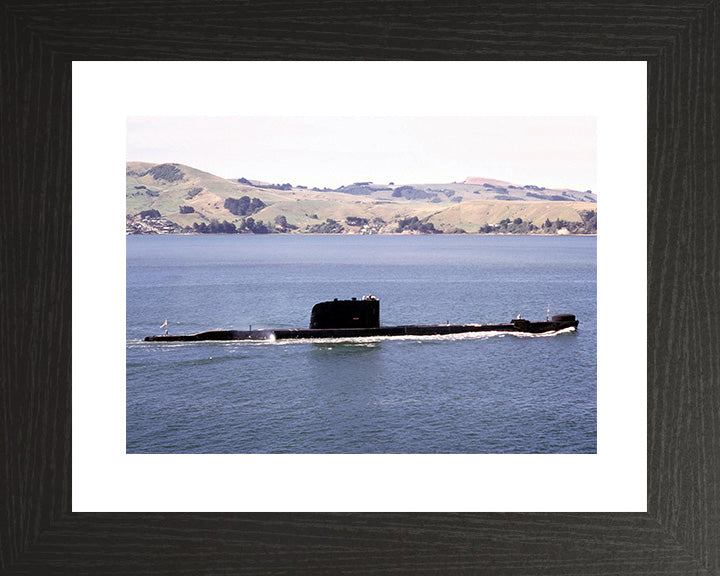 HMS Trump (P333) Photo Print - Port Side View - Royal Navy T Class Submarine Posters, Prints, & Visual Artwork Hampshire Prints 10 x 8 Black Frame Yes