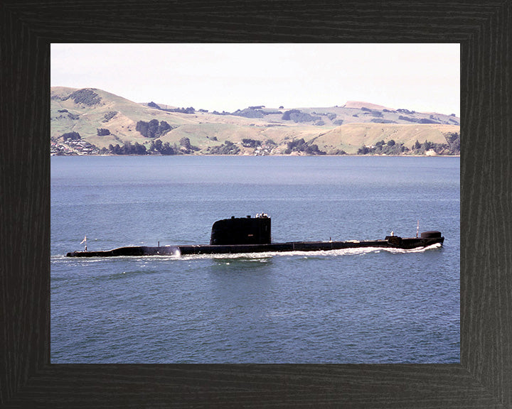 HMS Trump (P333) Photo Print - Port Side View - Royal Navy T Class Submarine Posters, Prints, & Visual Artwork Hampshire Prints 10 x 8 Black Frame No
