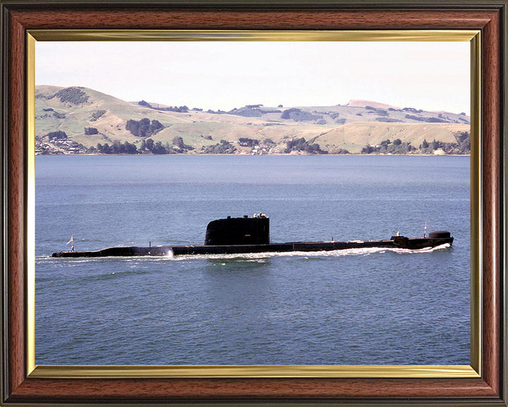 HMS Trump (P333) Photo Print - Port Side View - Royal Navy T Class Submarine Posters, Prints, & Visual Artwork Hampshire Prints 10 x 8 Classic Frame No