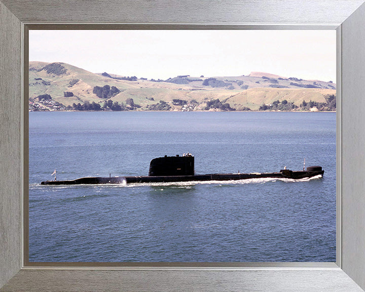 HMS Trump (P333) Photo Print - Port Side View - Royal Navy T Class Submarine Posters, Prints, & Visual Artwork Hampshire Prints 10 x 8 Silver Frame No