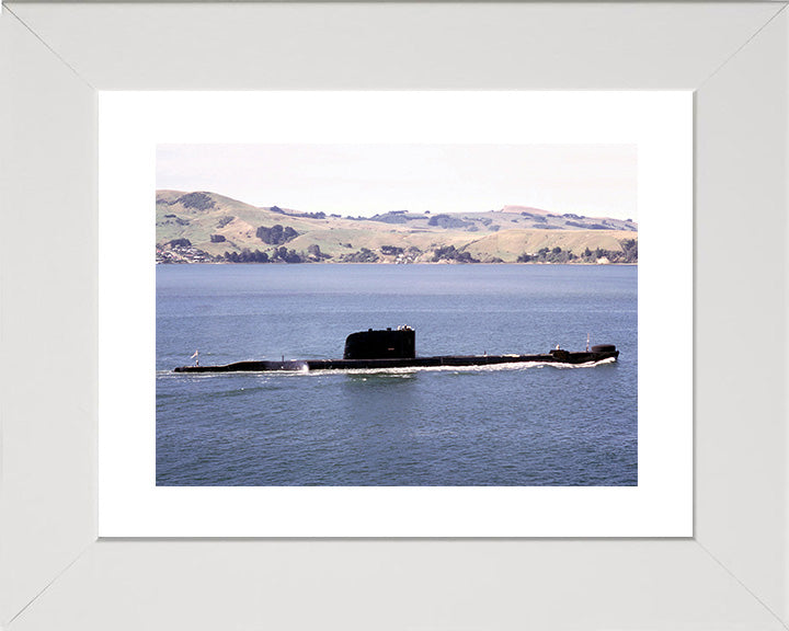 HMS Trump (P333) Photo Print - Port Side View - Royal Navy T Class Submarine Posters, Prints, & Visual Artwork Hampshire Prints 10 x 8 White Frame Yes