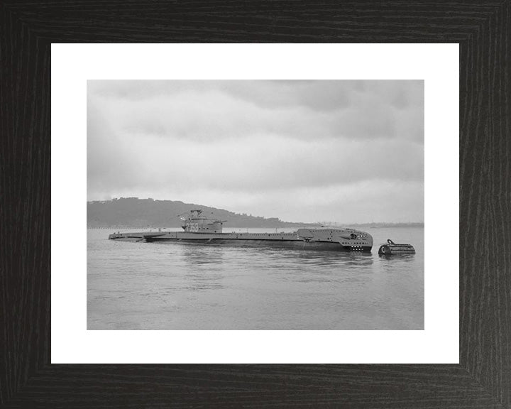 HMS Truncheon P353 Photo Print - At A Buoy - Royal Navy T Class Submarine Posters, Prints, & Visual Artwork Hampshire Prints 10 x 8 Black Frame Yes