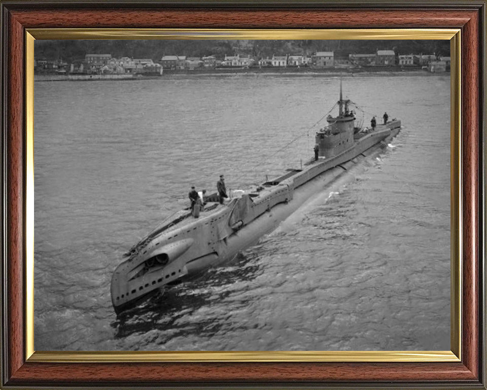 HMS Tudor (P326) Photo Print - High Port Bow View - Royal Navy T Class Submarine Posters, Prints, & Visual Artwork Hampshire Prints 10 x 8 Classic Frame No