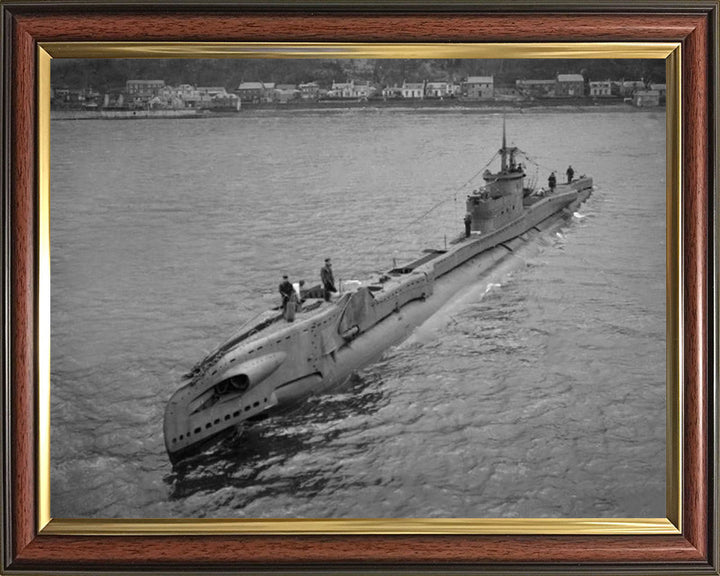 HMS Tudor (P326) Photo Print - High Port Bow View - Royal Navy T Class Submarine Posters, Prints, & Visual Artwork Hampshire Prints 10 x 8 Classic Frame No