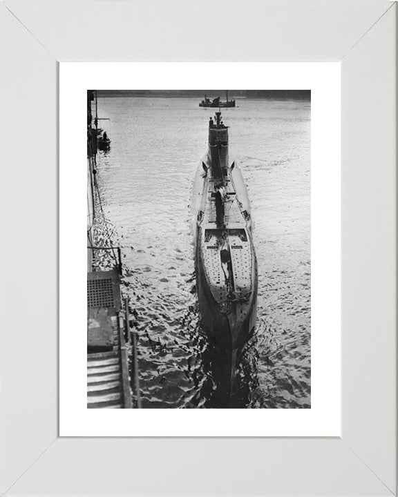 HMS Tuna (N94) Photo Print - Stern View - Royal Navy T Class Submarine Posters, Prints, & Visual Artwork Hampshire Prints 10 x 8 White Frame Yes
