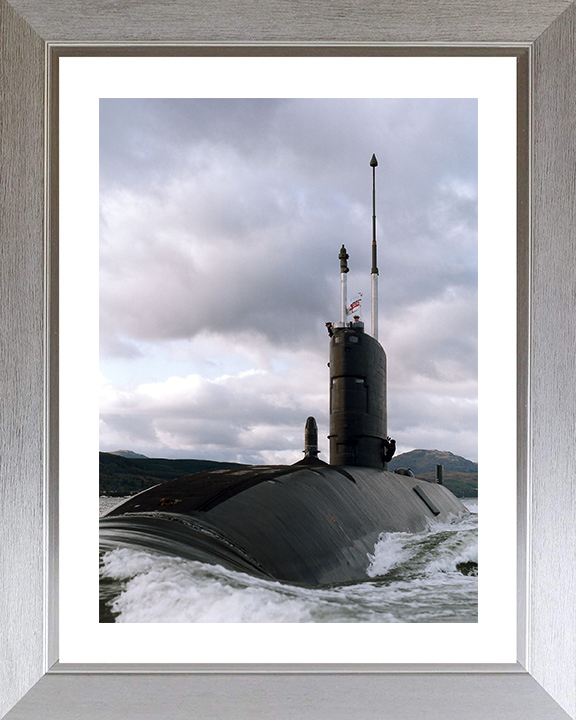 HMS Turbulent (S87) Photo Print - Clyde 1992 - Royal Navy Trafalgar Class Submarine Posters, Prints, & Visual Artwork Hampshire Prints 10 x 8 Silver frame Yes