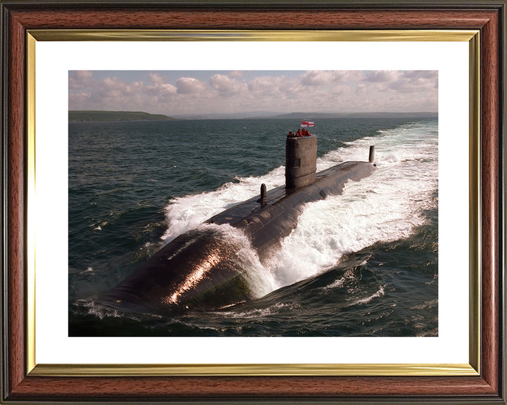 HMS Turbulent (S87) Trafalgar Class Submarine Photo Print High Bow View Royal Navy Wall Art Decor Posters, Prints, & Visual Artwork Hampshire Prints 10 x 8 Classic Frame Yes