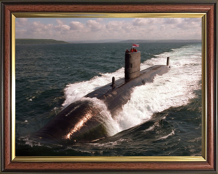 HMS Turbulent (S87) Trafalgar Class Submarine Photo Print High Bow View Royal Navy Wall Art Decor Posters, Prints, & Visual Artwork Hampshire Prints 10 x 8 Classic Frame No