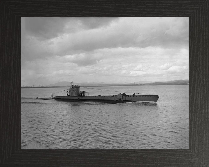 HMS Upshot (P82) Photo Print - Starboard View - Royal Navy V Class Submarine Posters, Prints, & Visual Artwork Hampshire Prints 10 x 8 Black Frame No