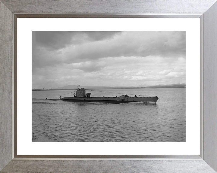 HMS Upshot (P82) Photo Print - Starboard View - Royal Navy V Class Submarine Posters, Prints, & Visual Artwork Hampshire Prints 10 x 8 Silver Frame Yes