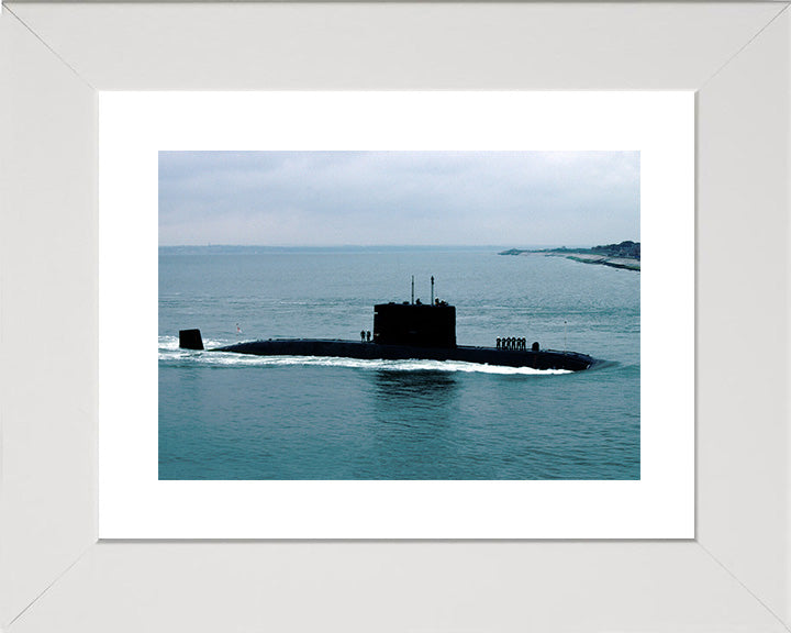 HMS Ursula (S42) Photo Print - Portsmouth - Royal Navy Victoria Class Submarine Posters, Prints, & Visual Artwork Hampshire Prints 10 x 8 White Frame Yes