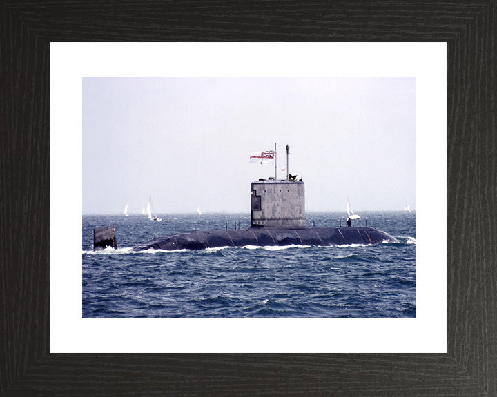 HMS Ursula (S42) Photo Print - Starboard View - Royal Navy Victoria Class Submarine Posters, Prints, & Visual Artwork Hampshire Prints 10 x 8 Black Frame Yes