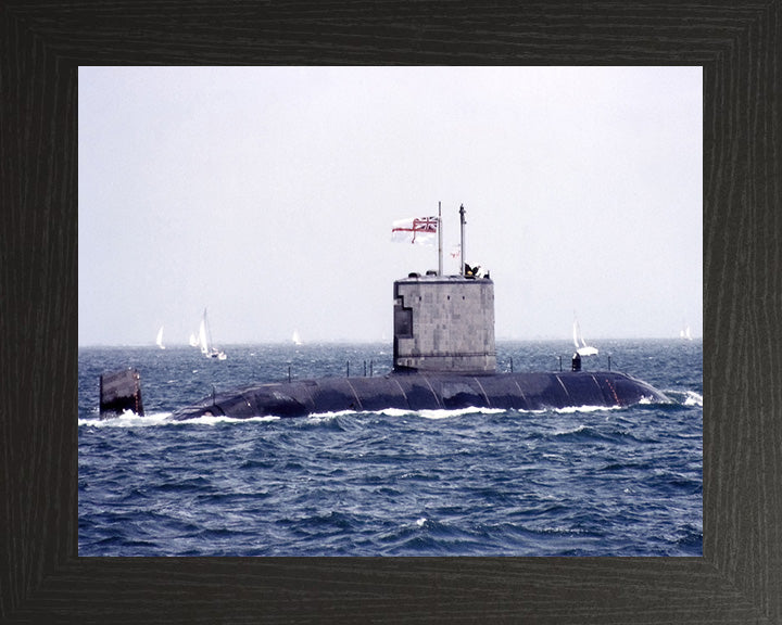HMS Ursula (S42) Photo Print - Starboard View - Royal Navy Victoria Class Submarine Posters, Prints, & Visual Artwork Hampshire Prints 10 x 8 Black Frame No