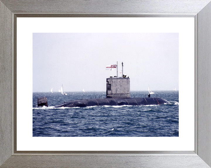 HMS Ursula (S42) Photo Print - Starboard View - Royal Navy Victoria Class Submarine Posters, Prints, & Visual Artwork Hampshire Prints 10 x 8 Silver Frame Yes