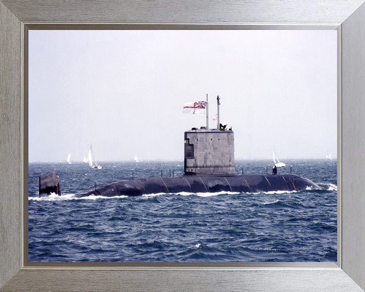HMS Ursula (S42) Photo Print - Starboard View - Royal Navy Victoria Class Submarine Posters, Prints, & Visual Artwork Hampshire Prints 10 x 8 Silver Frame No