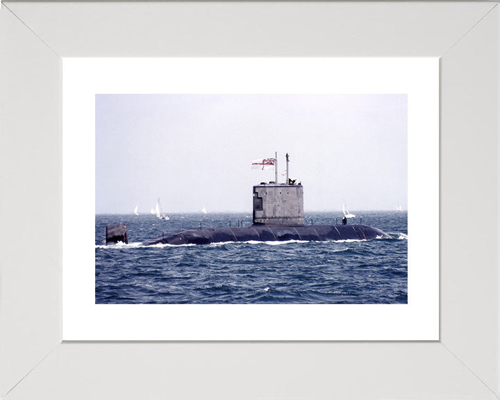HMS Ursula (S42) Photo Print - Starboard View - Royal Navy Victoria Class Submarine Posters, Prints, & Visual Artwork Hampshire Prints 10 x 8 White Frame Yes