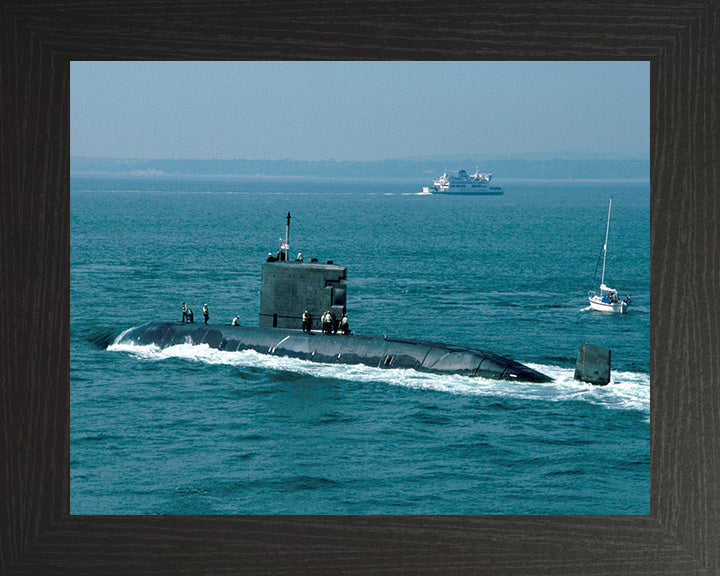 HMS Ursula (S42) Photo Print - Underway - Royal Navy Upholder Class Submarine Posters, Prints, & Visual Artwork Hampshire Prints 10 x 8 Black Frame No