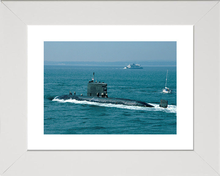 HMS Ursula (S42) Photo Print - Underway - Royal Navy Upholder Class Submarine Posters, Prints, & Visual Artwork Hampshire Prints 10 x 8 White Frame Yes