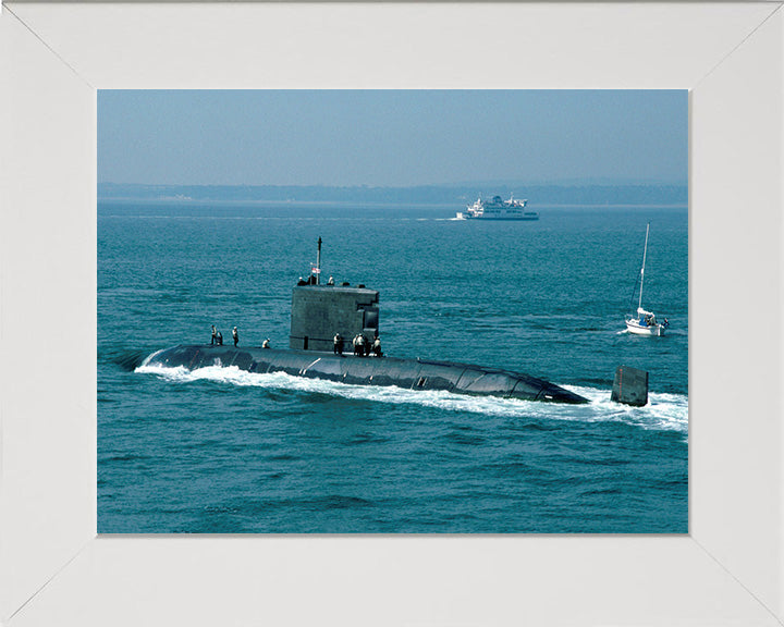 HMS Ursula (S42) Photo Print - Underway - Royal Navy Upholder Class Submarine Posters, Prints, & Visual Artwork Hampshire Prints 10 x 8 White Frame No