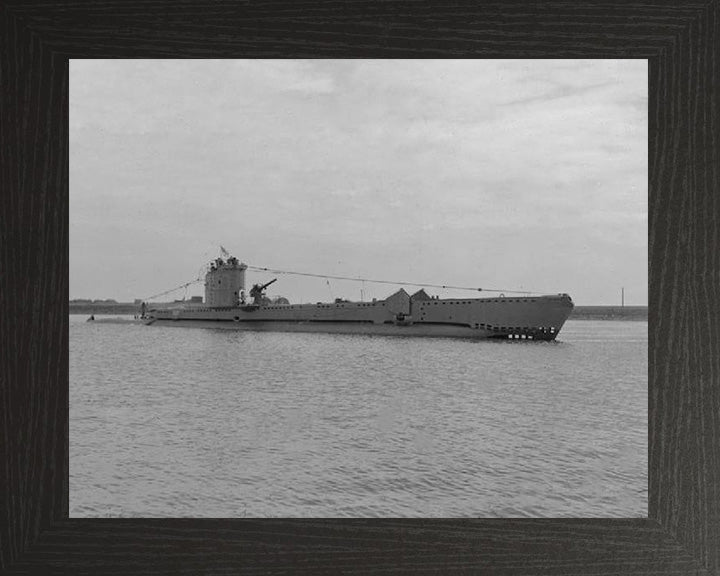 HMS Urtica (P83) Photo Print - Starboard View - Royal Navy V Class Submarine Posters, Prints, & Visual Artwork Hampshire Prints 10 x 8 Black Frame No