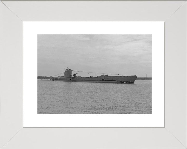HMS Urtica (P83) Photo Print - Starboard View - Royal Navy V Class Submarine Posters, Prints, & Visual Artwork Hampshire Prints 10 x 8 White Frame Yes